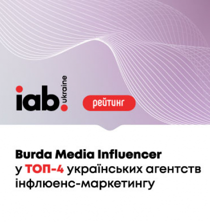 Агентство Burda Media Influencer знов визнано одним із найкращих в Україні з просування товарів і послуг через лідерів думок, інфлюенсерів!